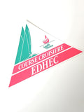Vintage autocollant ancien EDHEC grand format rétro collection école commerce