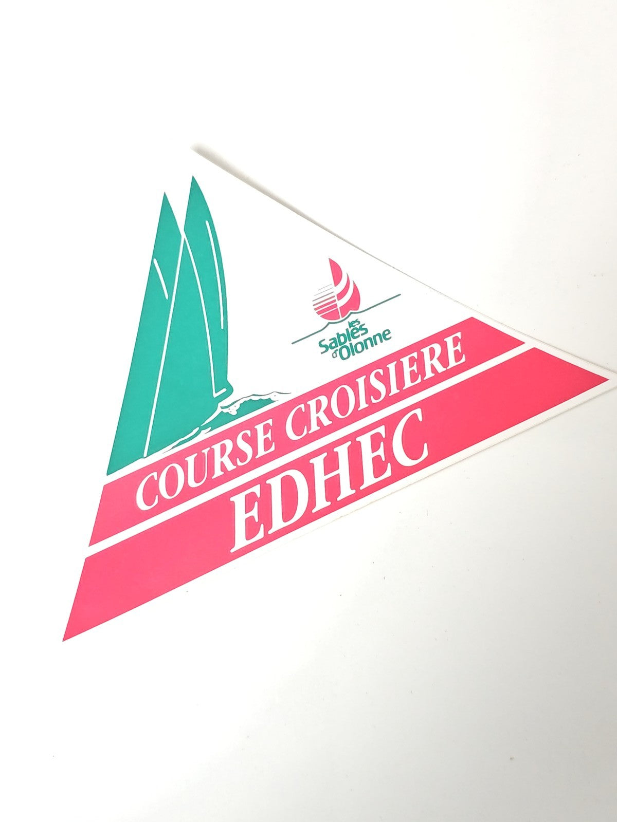 Vintage autocollant ancien EDHEC grand format rétro collection école commerce