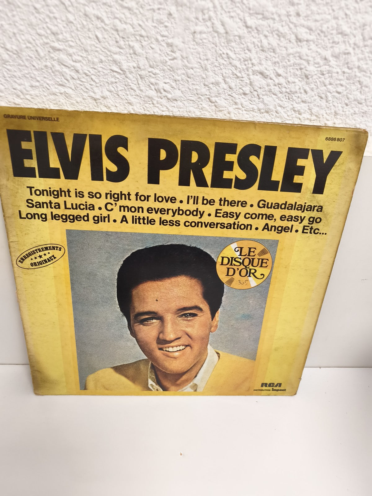 Vinyle 33 tours Elvis Presley Le Disque d'Or RCA Impact pochette jaune