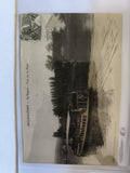 Carte postale CPA Billancourt Île Seguin vue sur la Seine bateau timbre
