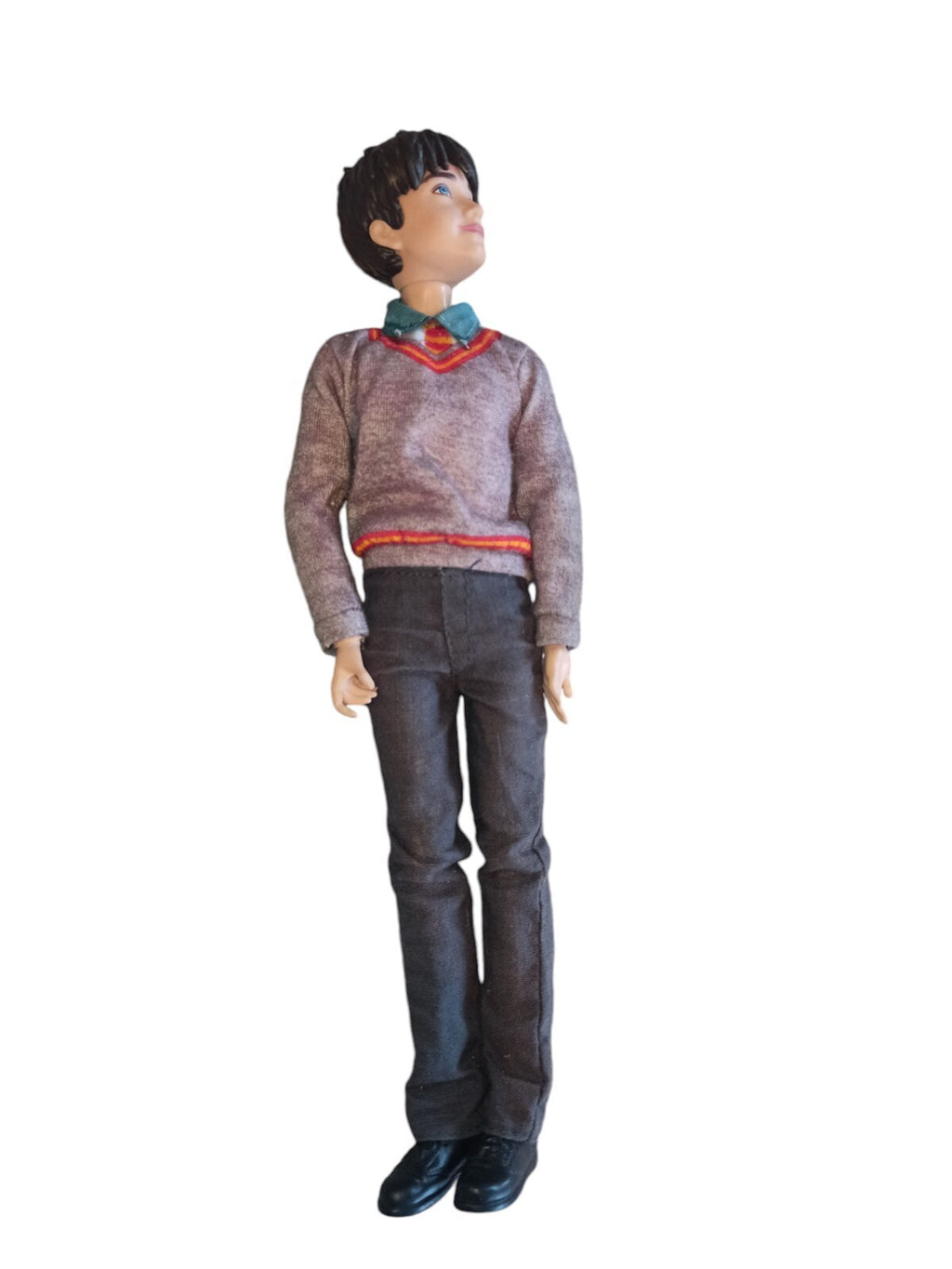 Poupée Harry Potter vintage pull gris pantalon noir figurine articulée