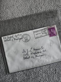 Lettre oblitérée 1958 Detroit timbre 4¢ Academy of American Poets USA (Ref 27)