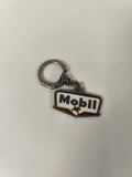 Ancien porte-clés Mobil logo émaillé vintage collection automobile pétrole
