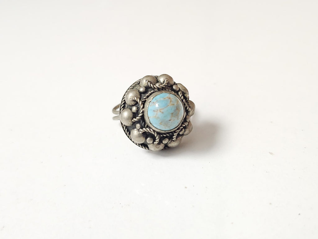 Bague ancienne en argent vintage rétro, bijou d?époque pour collection ou cadeau