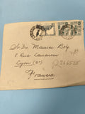 Ancienne enveloppe oblitérée début XXe, timbres étrangers, philatélie rare