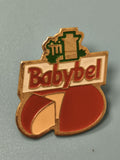 Pin's vintage Babybel logo fromage rouge collection publicitaire ancien