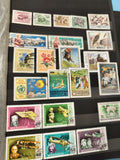 Lot anciens timbres oblitérés Mongolie thématiques faune flore aviation collecti