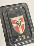 Insigne militaire 1er RI Picardie vintage, blason émaillé, armée française