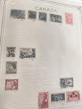 Timbres anciens Canada oblitérés lot x12 philatélie vintage années 1950-1960