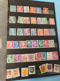 Lot anciens timbres oblitérés France, Marianne, blasons, philatélie collection