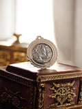 Médaille Religieuse Vierge Apparition Métal Vintage, pendentif catholique ancien