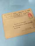Ancienne enveloppe oblitérée début XXe philatélie Lille Lyon timbre rouge