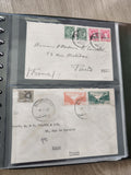 Ancienne enveloppe philatélie oblitérée, timbres étrangers, lot x2, Paris