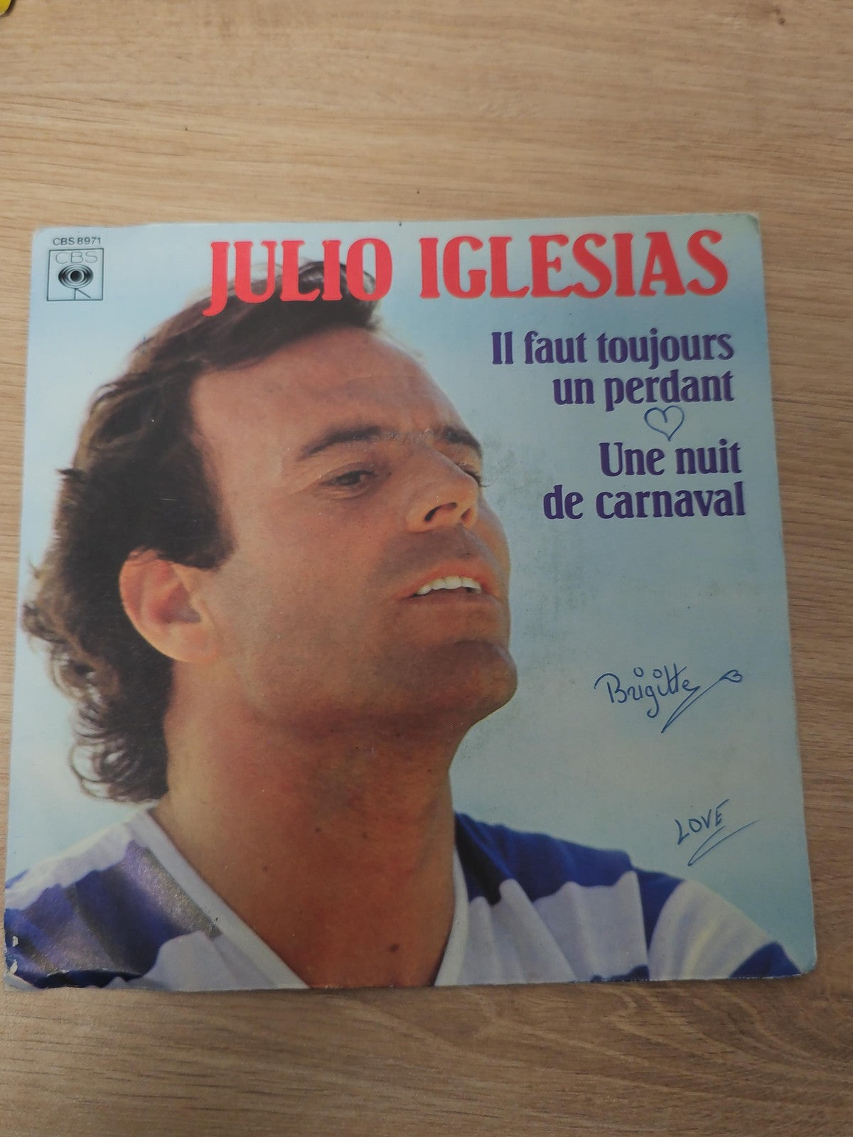 Vinyle 45 tours vintage Julio Iglesias ancien disque rétro collection musique