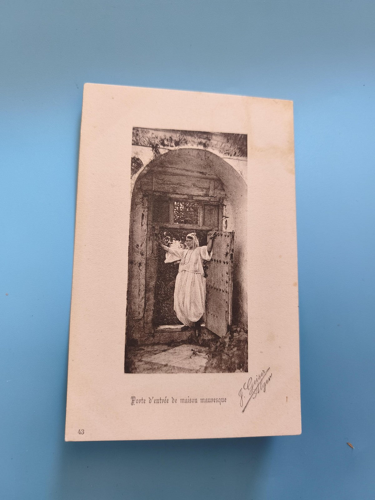 Carte postale ancienne vintage Maison Mauvesque illustration rétro collection