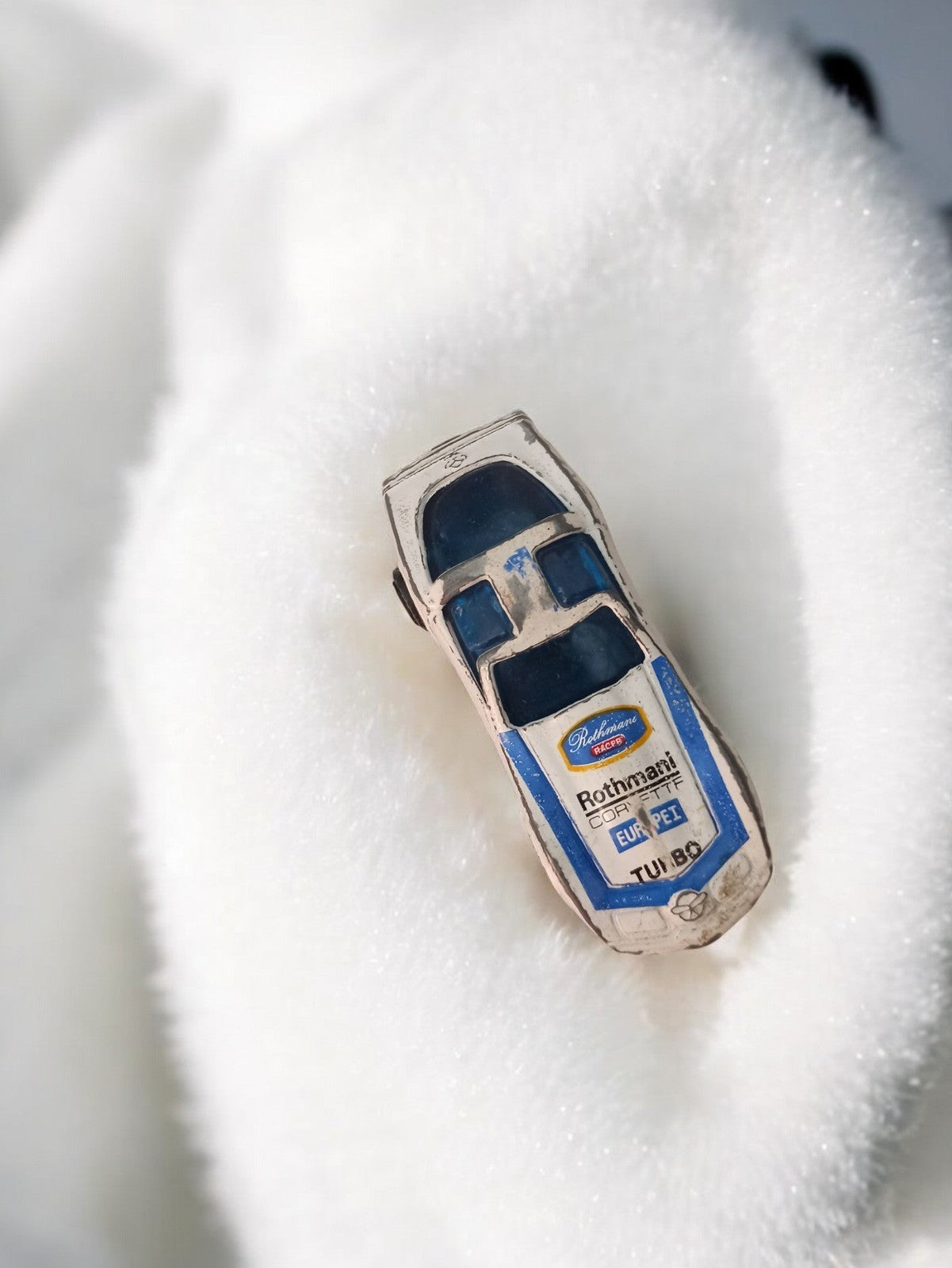 Voiture miniature vintage Rothmans Opel Turbo bleu blanc ancien modèle réduit