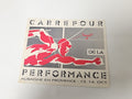 Ancien autocollant publicitaire rétro Carrefour de la performance, collection vi