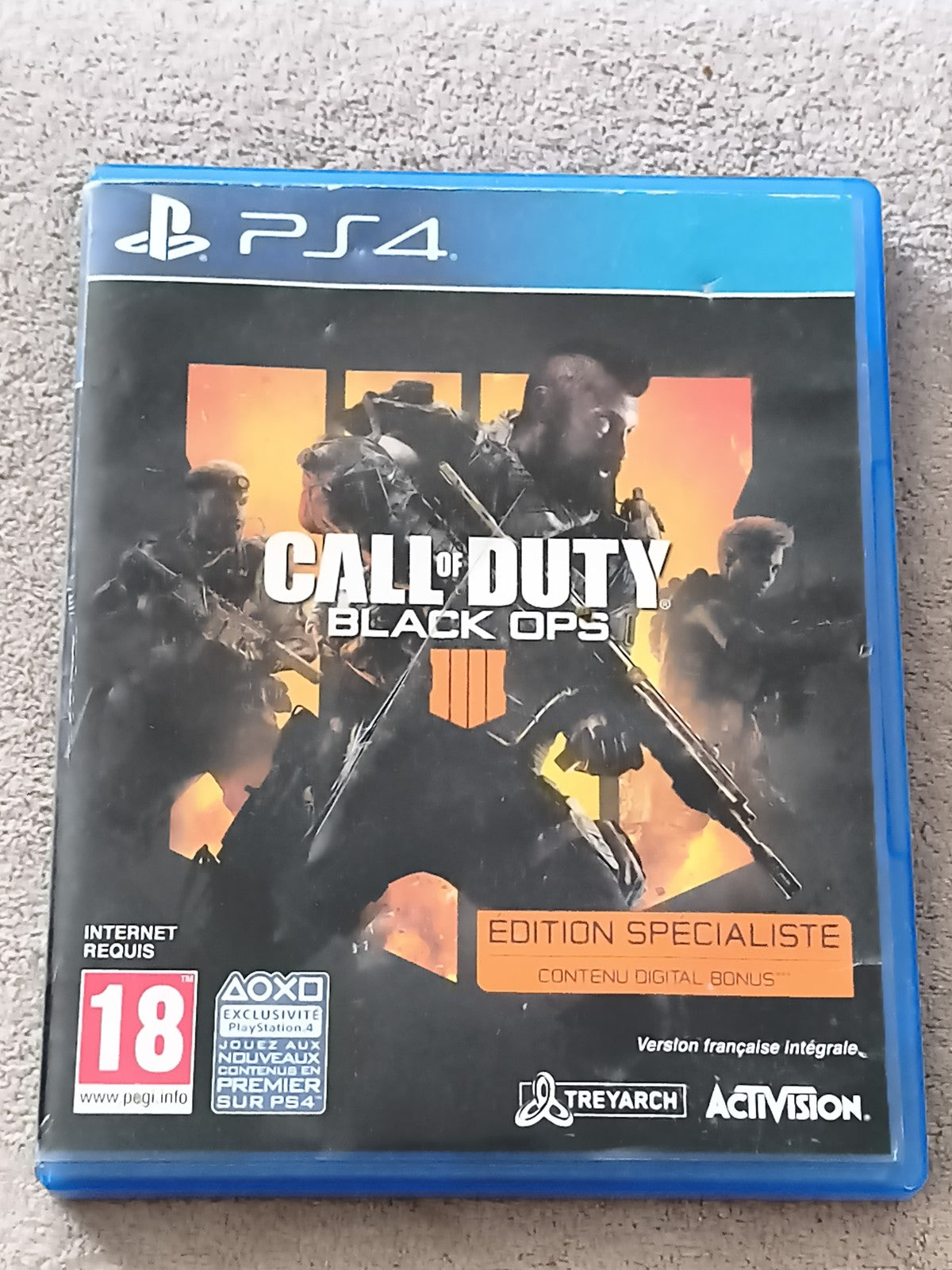Jeu PS4 Call of Duty Black Ops 4 Edition Spécialiste PlayStation français