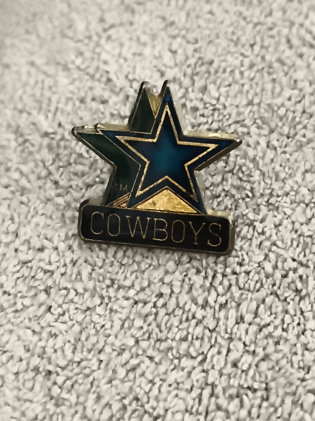 Pin's vintage Cowboys étoile bleu doré USA NFL rétro (Ref 2)