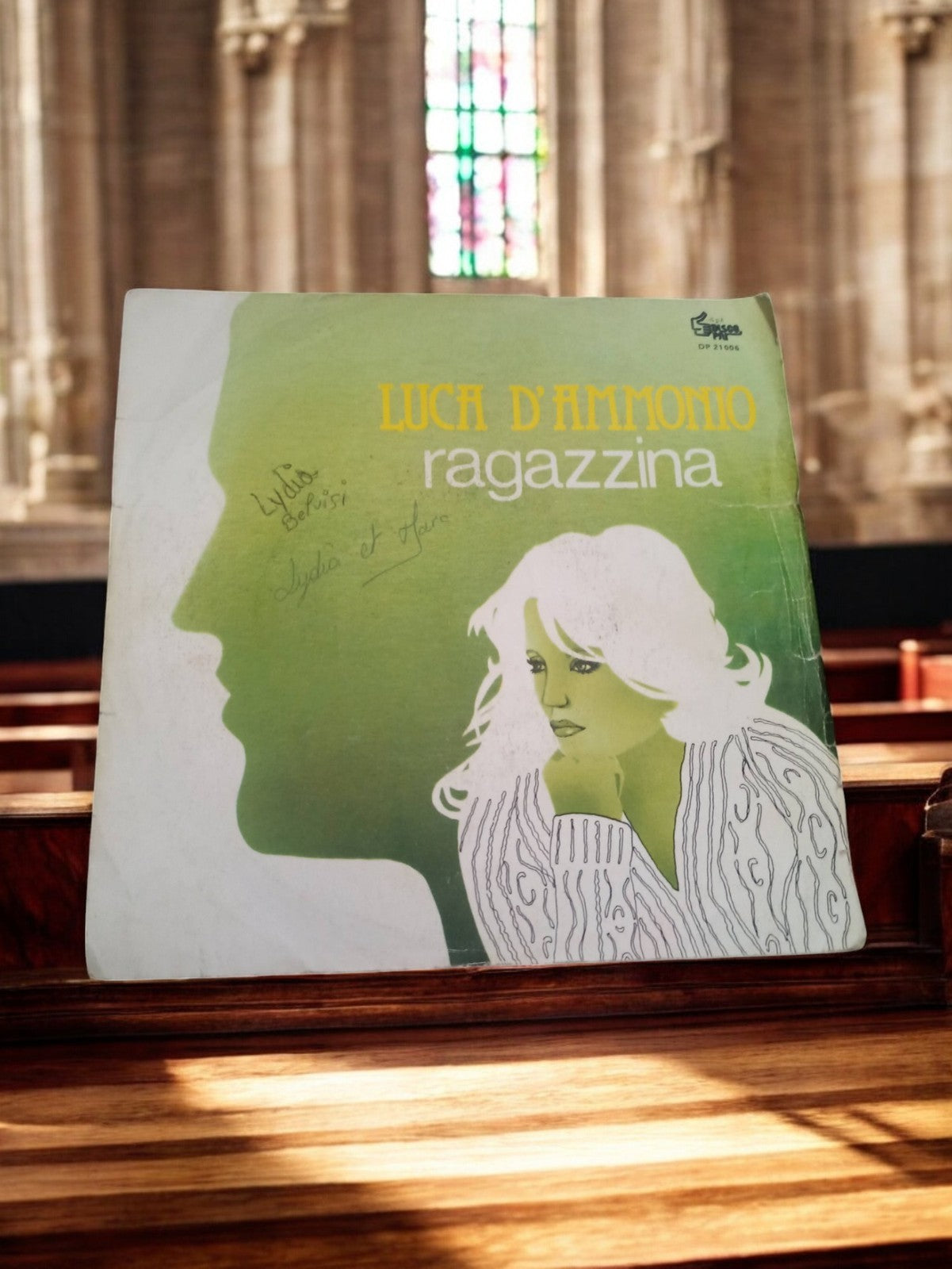 Vinyle 45 tours vintage Luca D’Ammonio Ragazzina pochette illustrée années 70