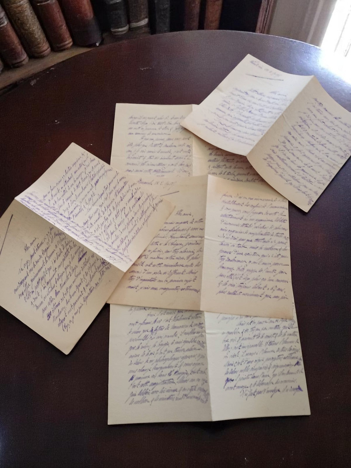Lettre manuscrite 1918 correspondance intime guerre mémoire écriture violette