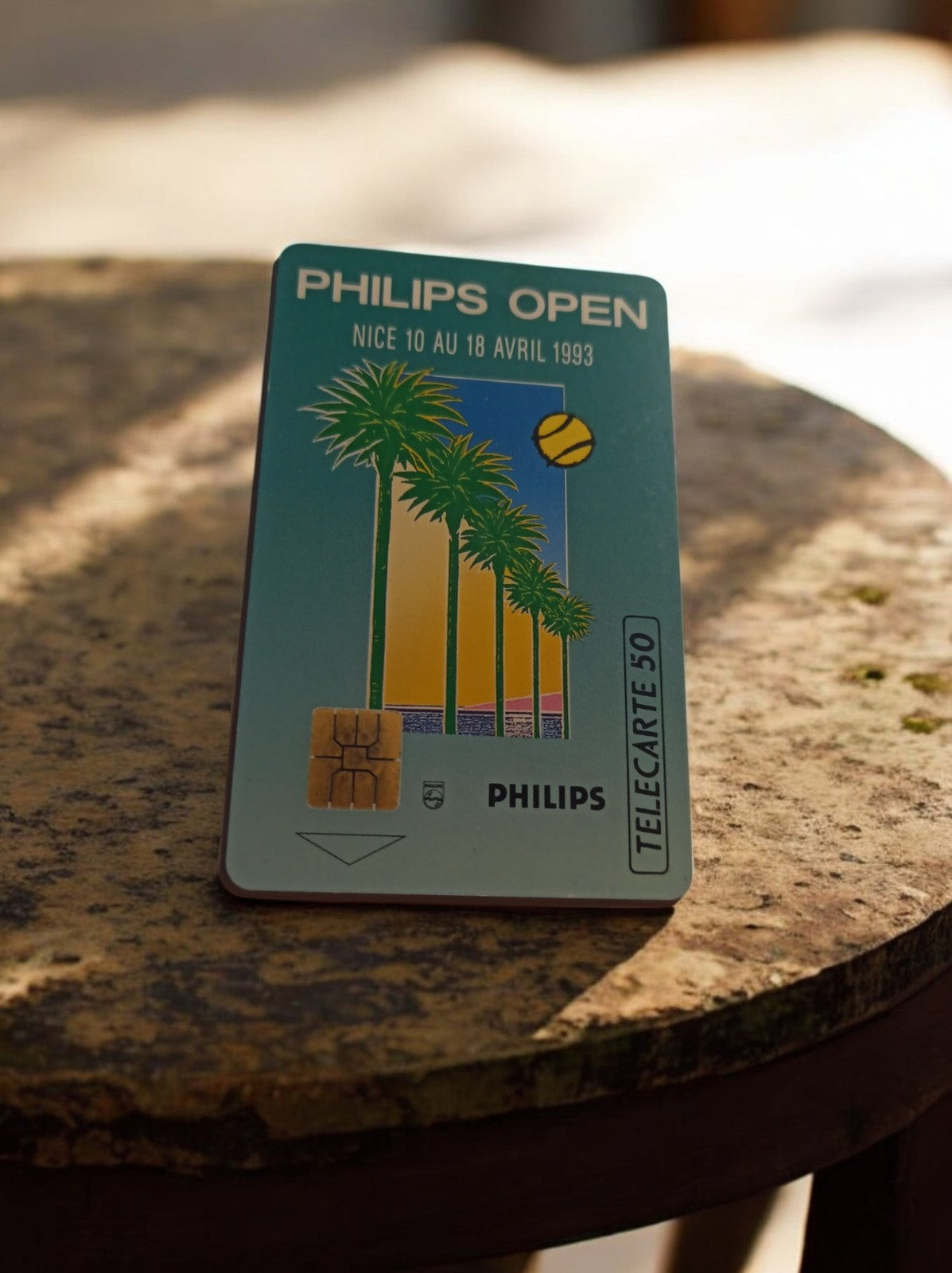 Télécarte vintage Philips Open 1993 Nice carte téléphonique 50 unités tennis