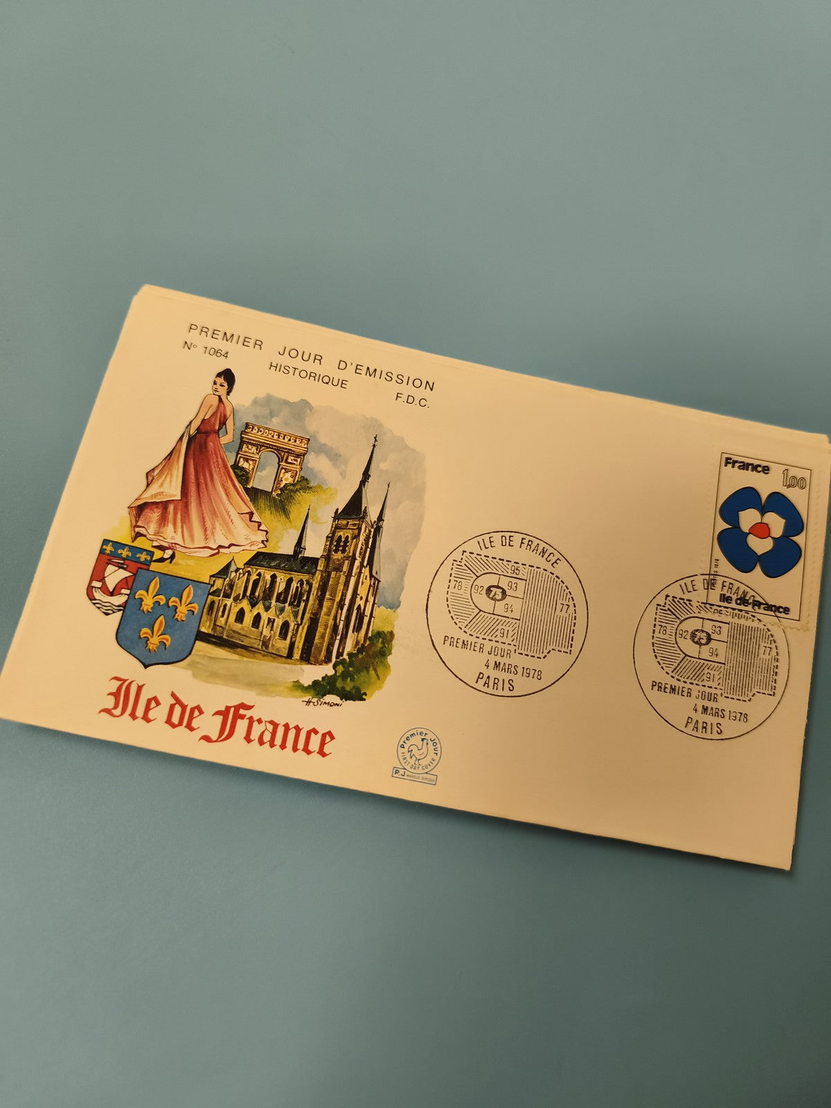 Enveloppe FDC premier jour d?émission Ile de France 1978 avec illustration coule
