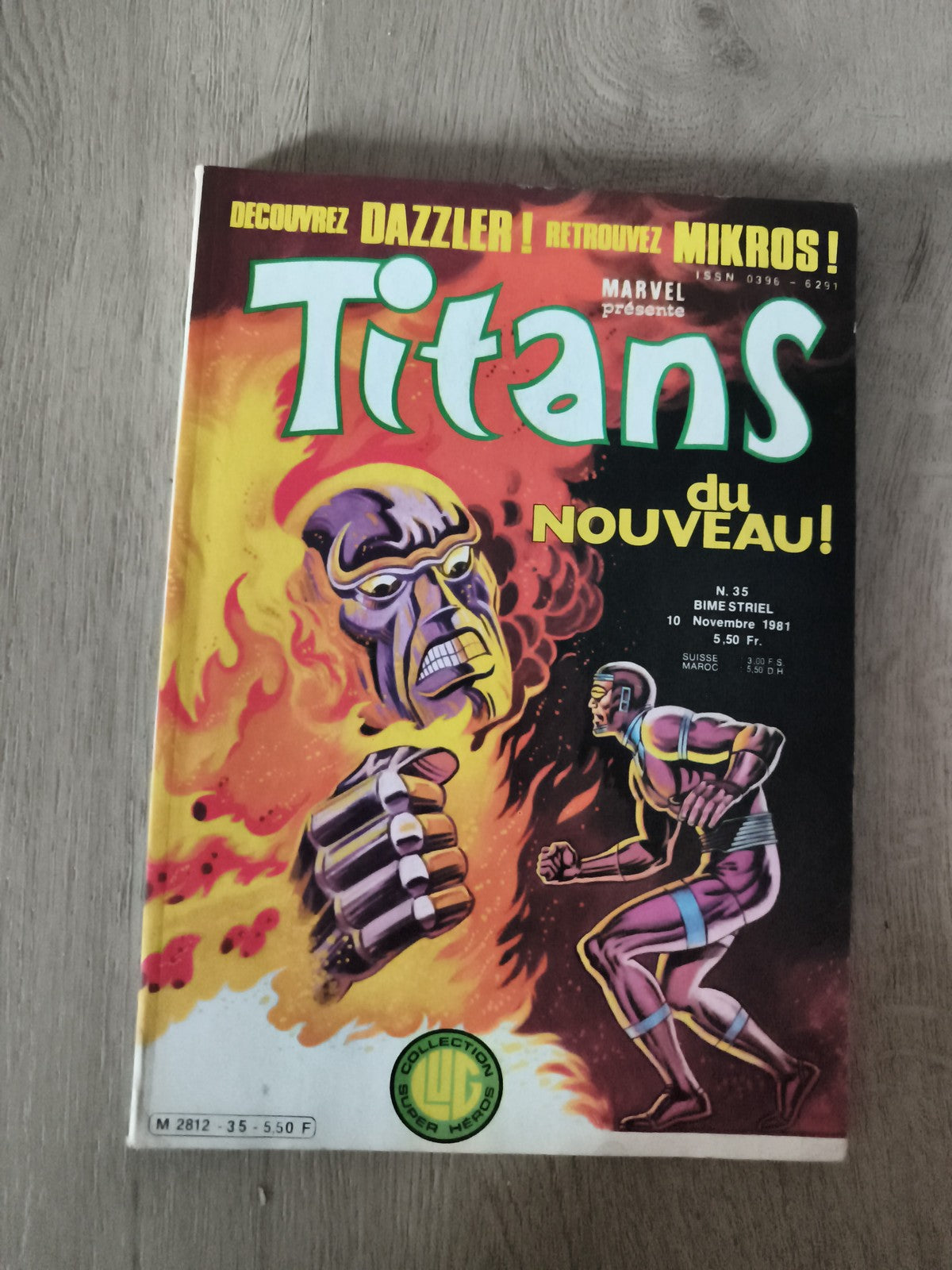 Comic Titans n°35 Marvel 1981 Lug ancien BD vintage super-héros Mikros Dazzler