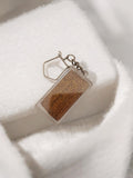 Porte-clés publicitaire ancien vintage rectangulaire transparent rétro rare