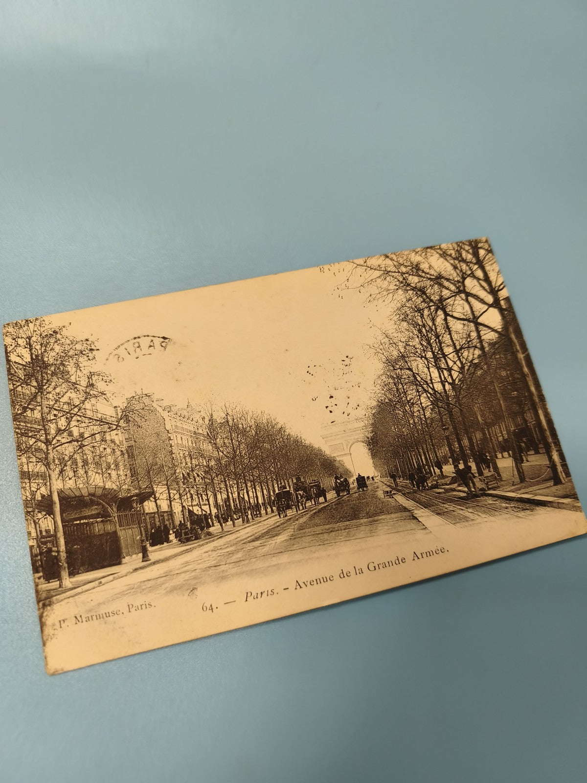 Carte postale ancienne animée Paris Grande Armée Arc de Triomphe collection (Ref