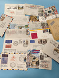 Gros lot ancien lettres airmail Espagne philatélie cachets timbres vintage