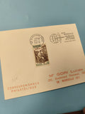 Ancienne enveloppe philatélique oblitérée Jeux Mondiaux St Étienne 1970
