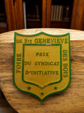 Plaque ancienne métal Foire Ste Geneviève prix syndicat initiative déco vintage