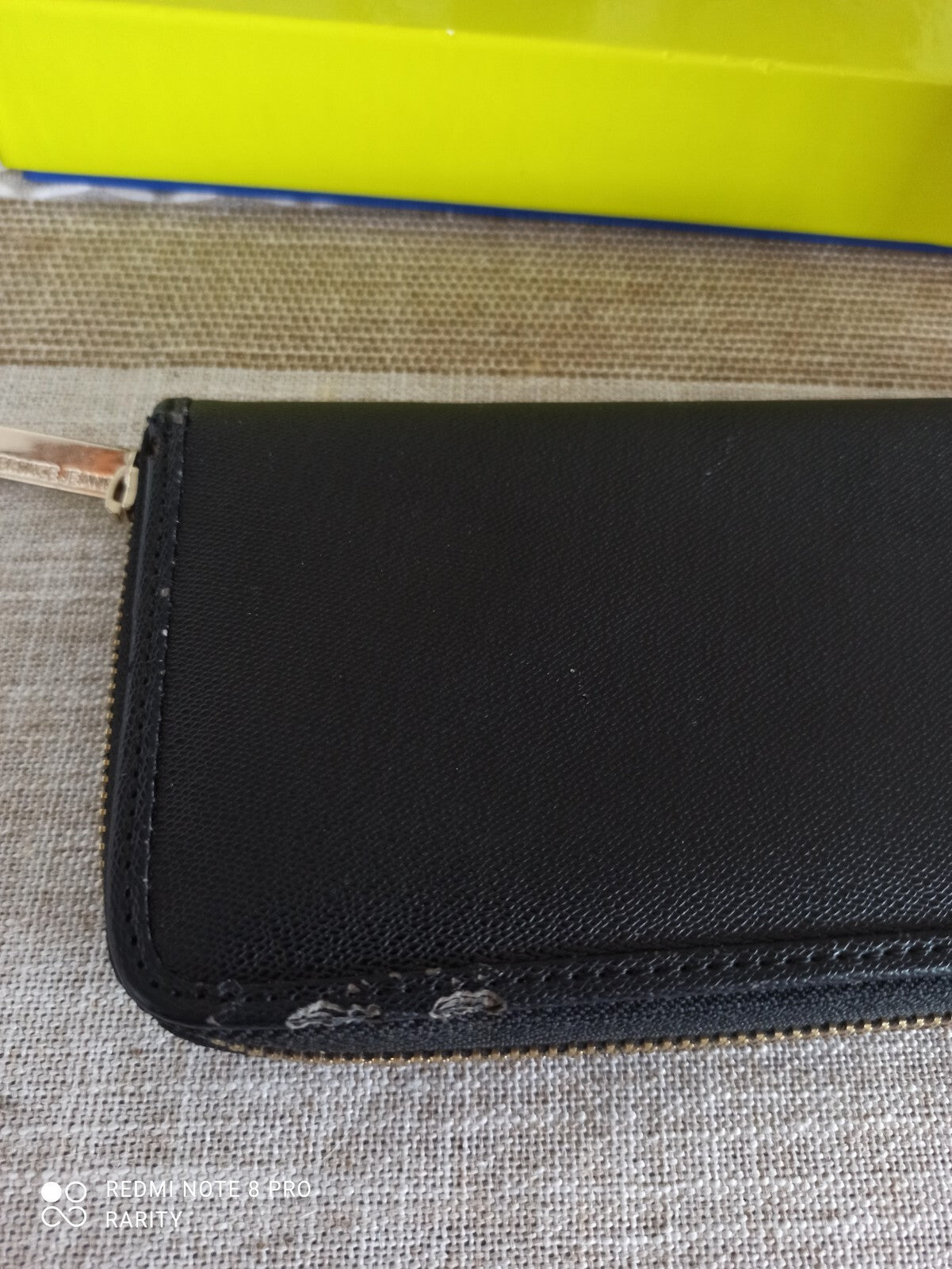 Portefeuille femme Versace Jeans noir zippé avec boîte et étiquette d?origine