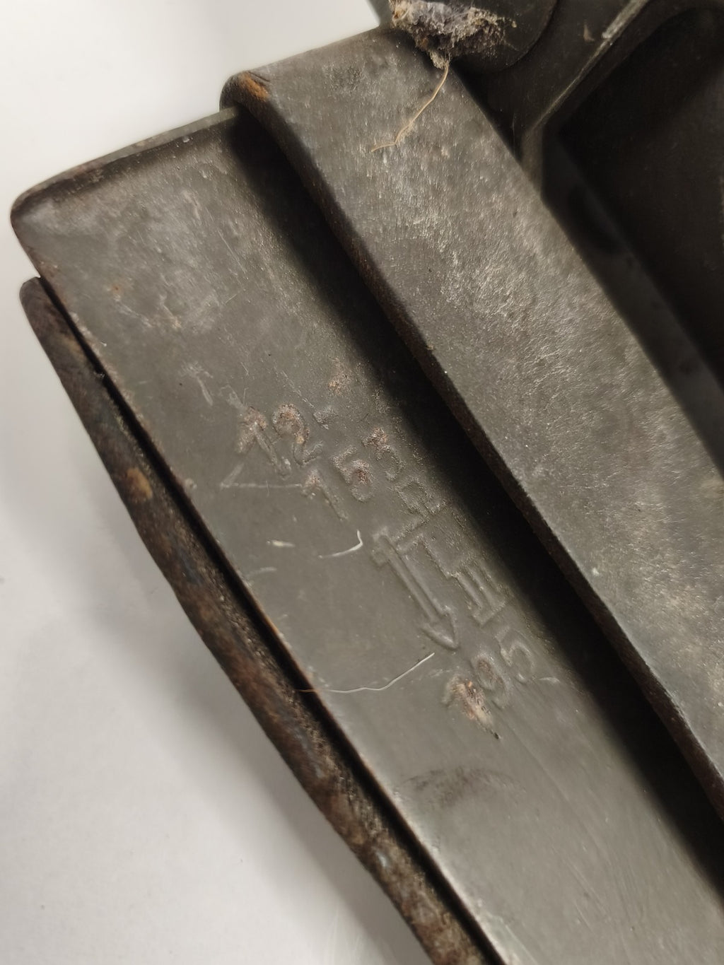 Pelle pliante allemande WW2 + étui cuir ancien militaria outil tranchée