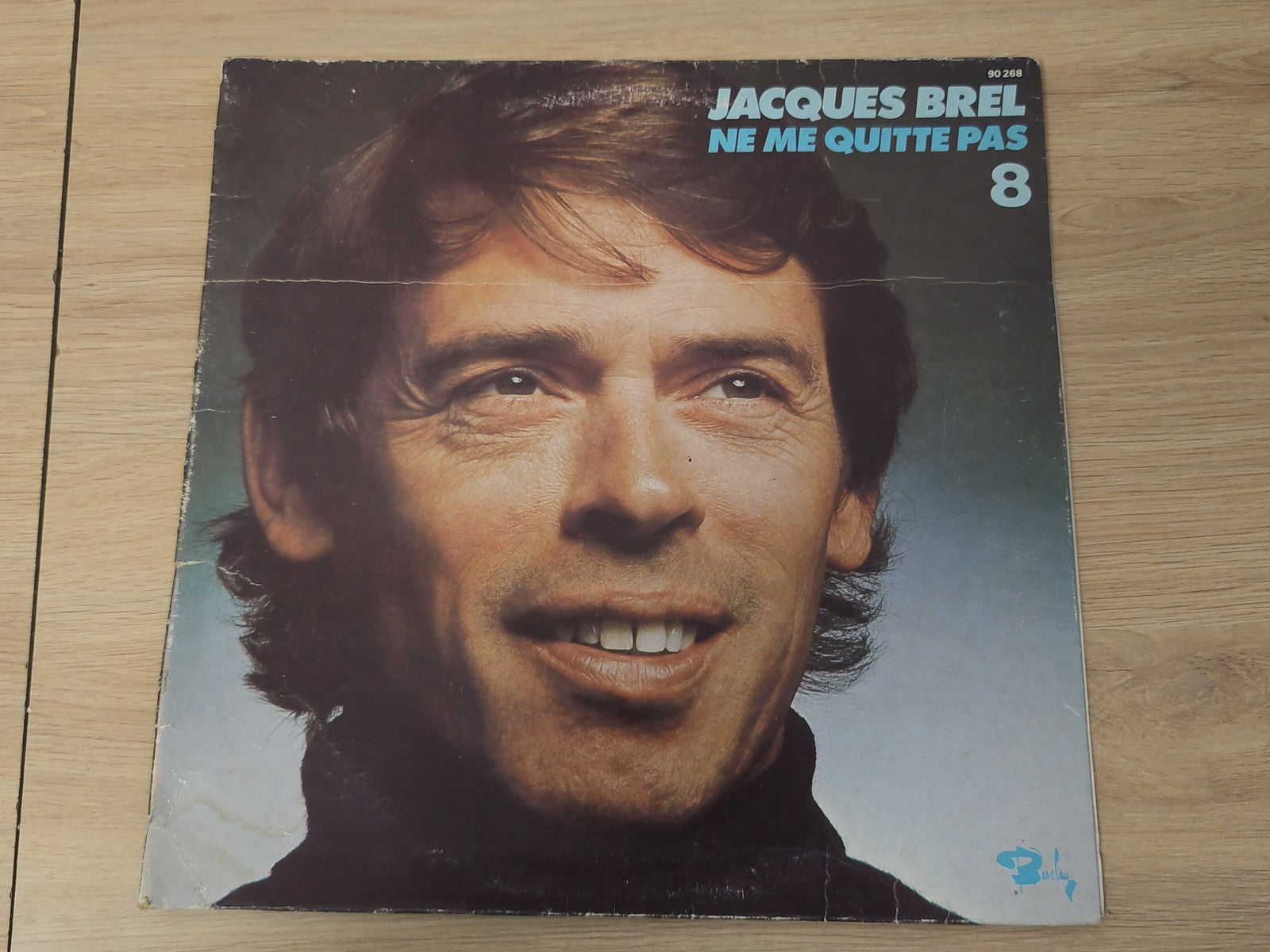 Vinyle 33 tours ancien Jacques Brel rétro, disque collector vintage chanson fran