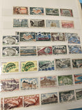 Lot anciens timbres oblitérés France paysages animaux monuments collection vinta