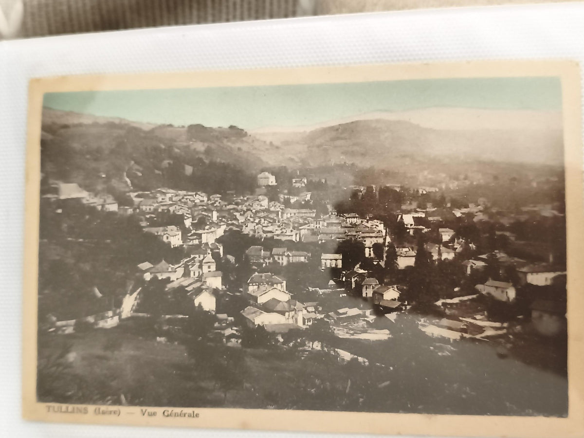 Carte postale ancienne Tullins Isère Vue Générale CPA vintage photo village