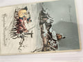 Carte postale ancienne hiver traîneau village Bonne Année CPA illustrée vintage