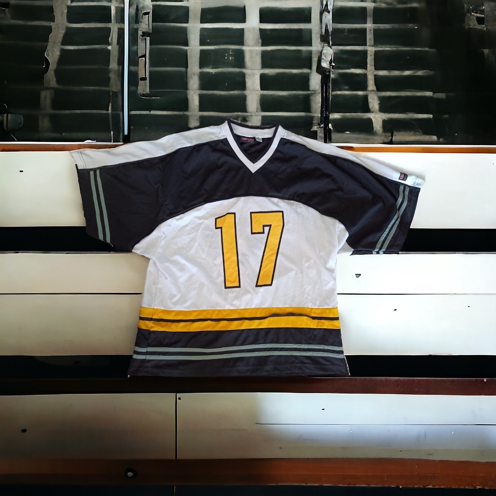 Maillot vintage hockey Penguins CMP Sports XL – logo rétro NHL