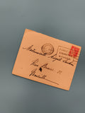 Lettre oblitérée Marseille 1935 timbre rouge publicité Gitanes philatélie (Ref 3