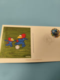Enveloppe FDC Footix premier jour d?émission mascotte football France (Ref 11)