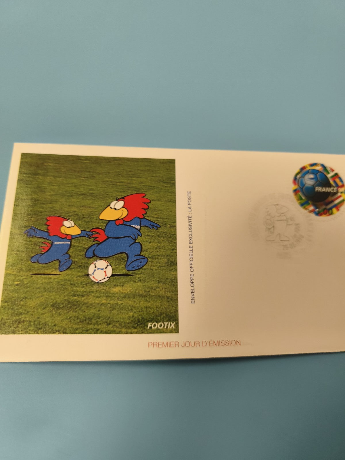 Enveloppe FDC Footix premier jour d?émission mascotte football France (Ref 11)