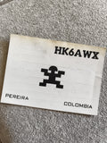 Carte QSL radio amateur HK6AWX Pereira Colombie vintage ancien