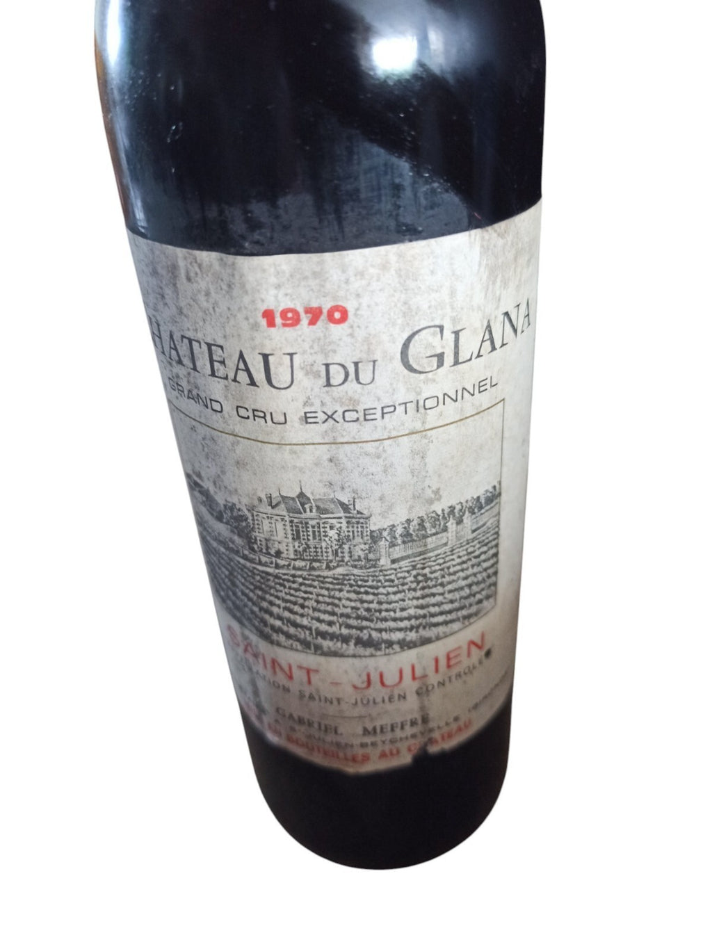 Bouteille Château du Glana 1970 Saint-Julien vin ancien Bordeaux grand cru