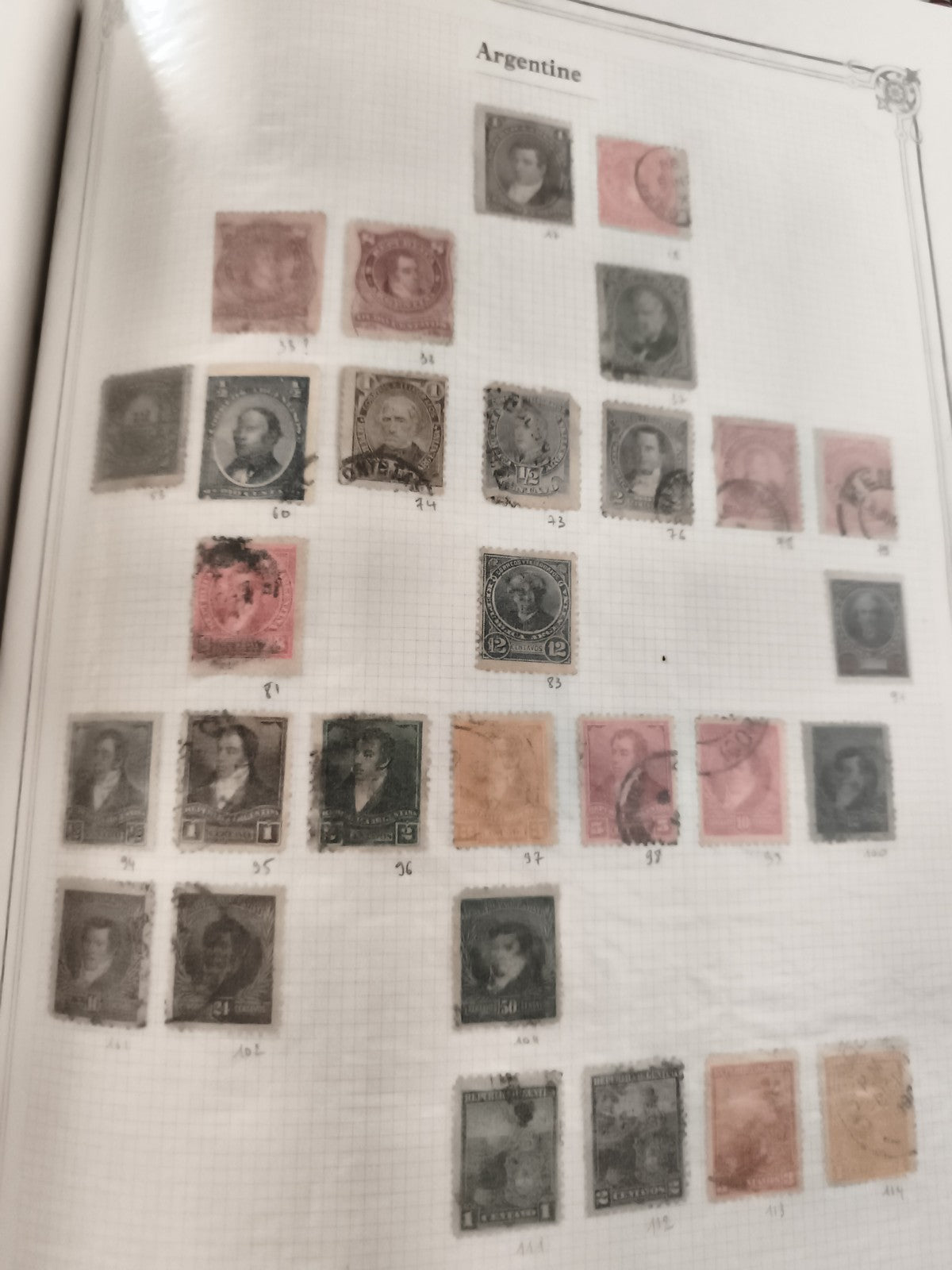 Anciens timbres poste Argentine oblitérés philatélie vintage lot collection
