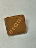 Vintage pin's carré Éram doré logo rétro collection mode (Ref 19)