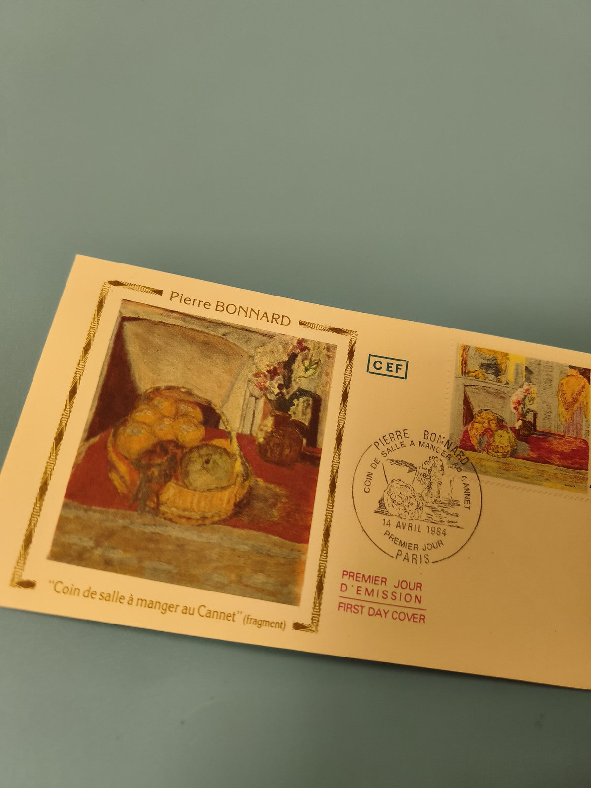 Enveloppe FDC Premier Jour Pierre Bonnard Coin de salle à manger au Cannet