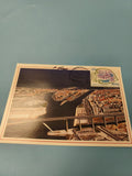 Carte postale philatélie Martigues vue aérienne affranchie timbre 2,80 FR