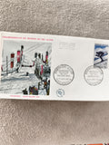 Lettre FDC Championnats Ski Alpin 1962 Chamonix Mont-Blanc ancien philatélie
